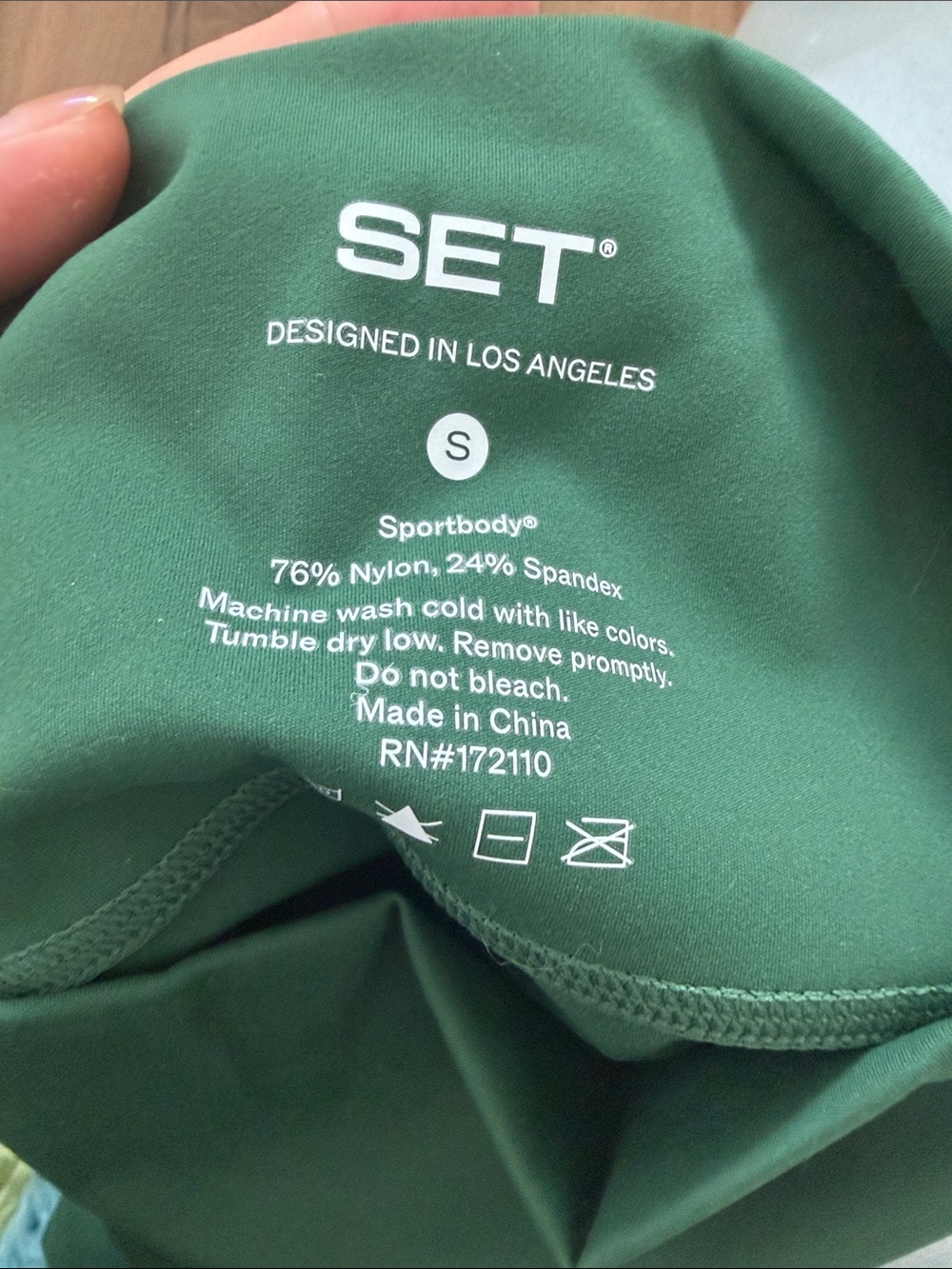 NWOT SET Active Sportbody Sporty Gym Tank & Shorts in Lawn - Picture 9 of 9
